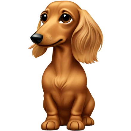 tan long-haired dachshunds emoji