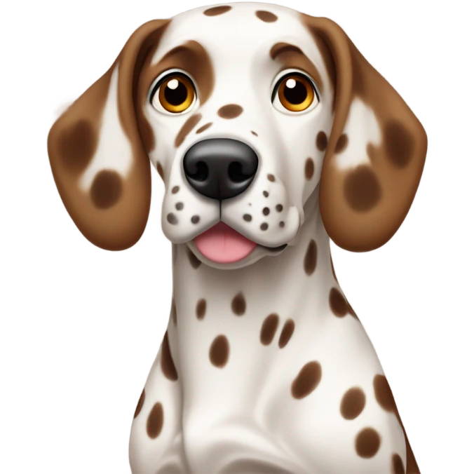 Brown Dalmatian with all brown ears emoji