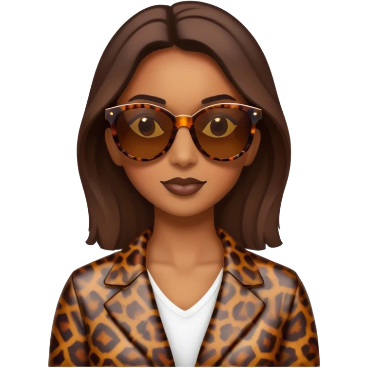 Brown sun glasses women’s tortoise shell emoji