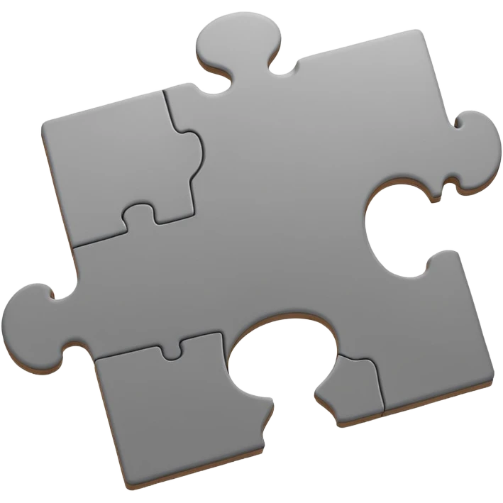Create an emoji that represents both a jigsaw and indecision emoji