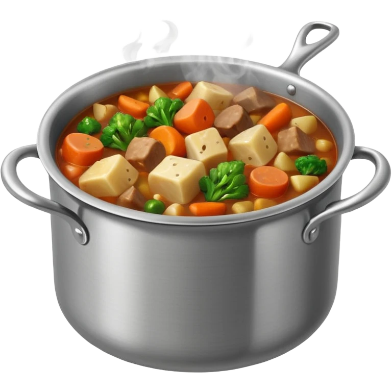 a saucepan with boiling stew emoji