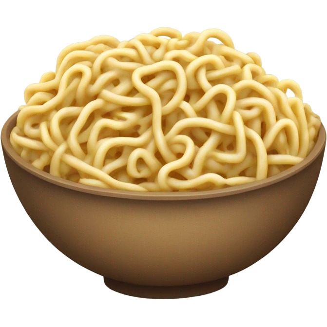 Bowl of noodles brain emoji