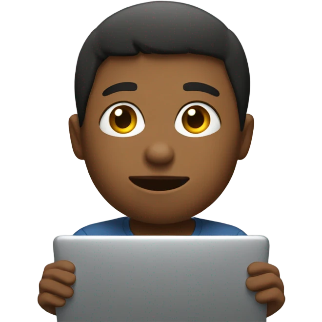 boy with laptop emoji