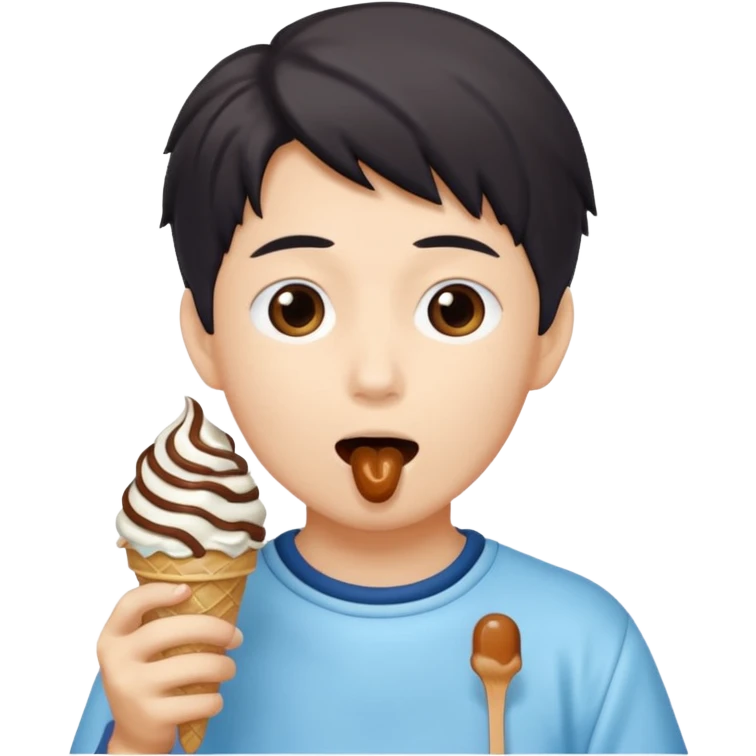 Годжо Сатору ест мороженое  emoji
