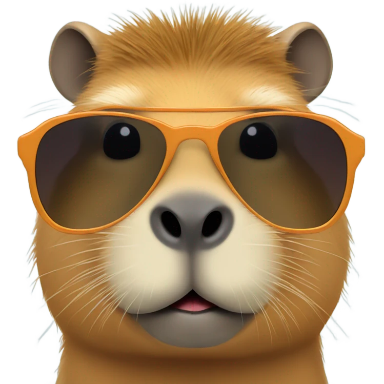 Capybara with sunglasses emoji