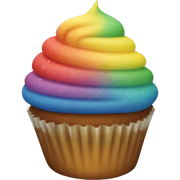Rainbow cupcake   emoji