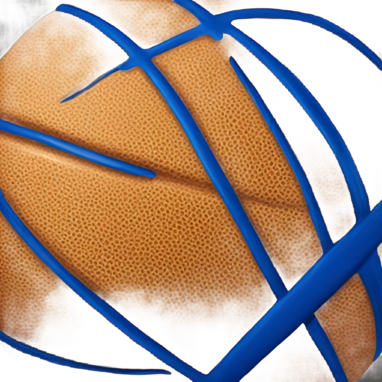 Blue basketball emoji
