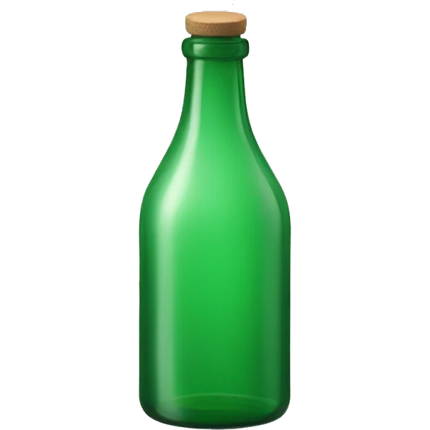 green glass bottle emoji