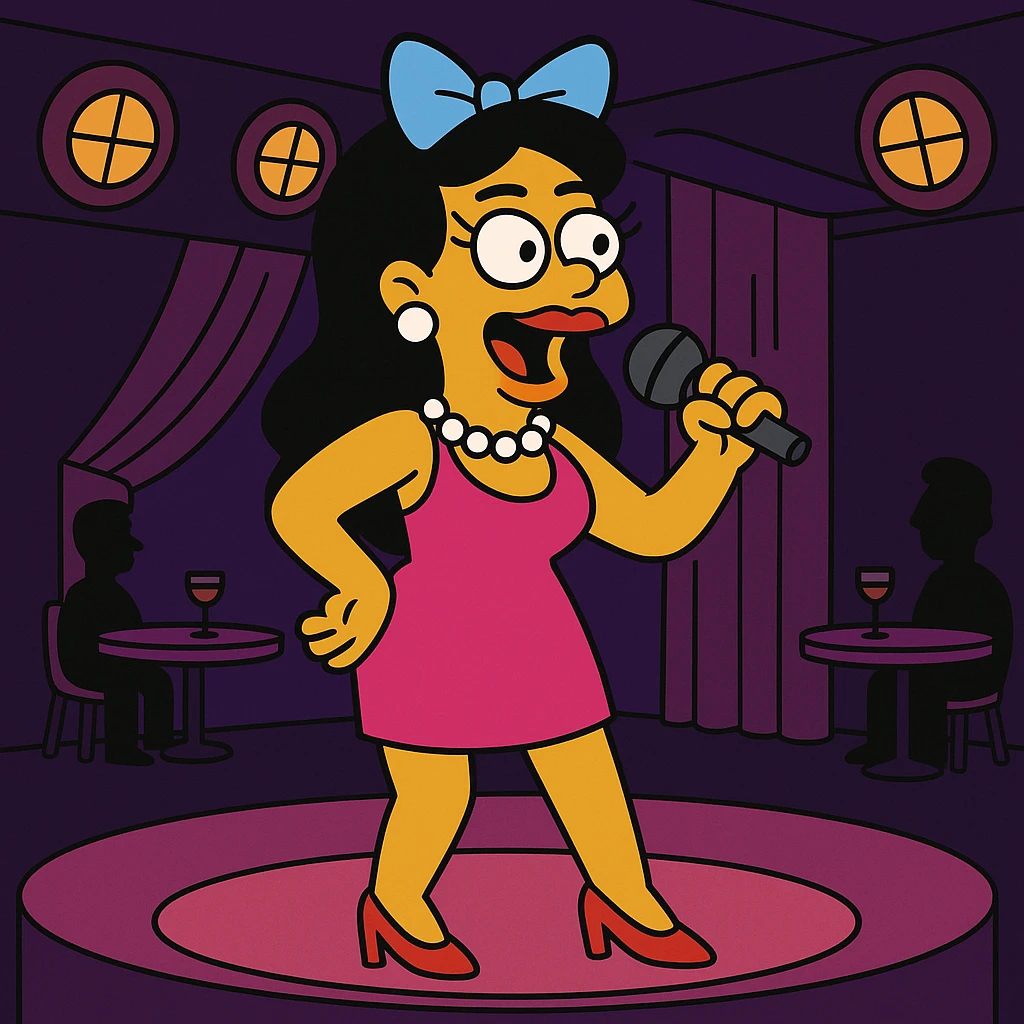 The singer is best known by her moniker, Queen B. 1 female person inside the night club. on stage  emoji