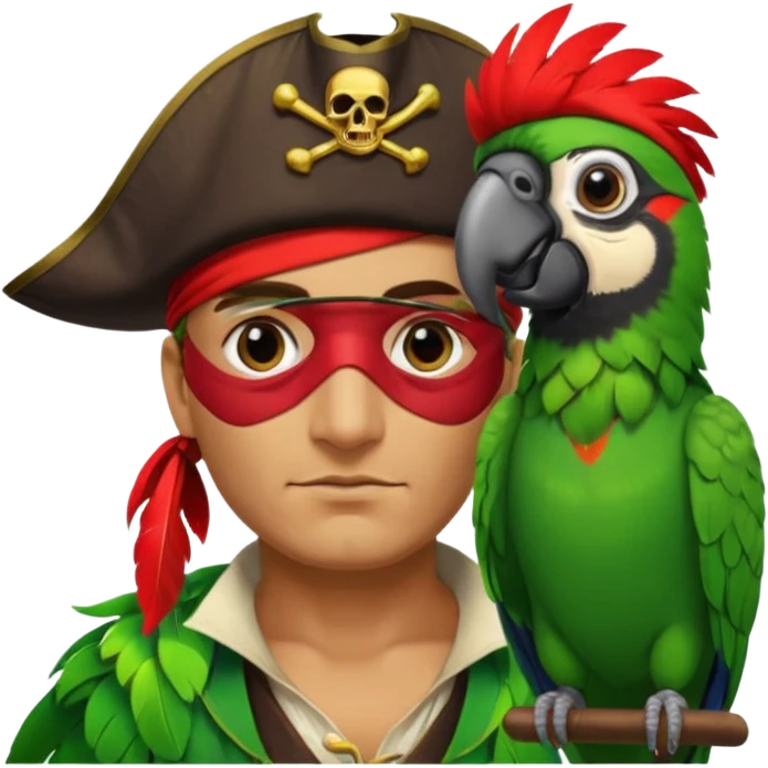 pirate and parrot emoji