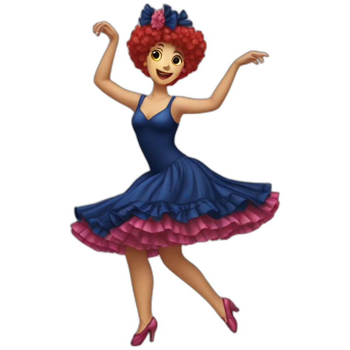 girls dancing cancan emoji