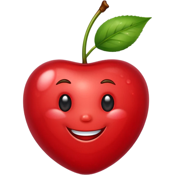 washed smiling cherry emoji