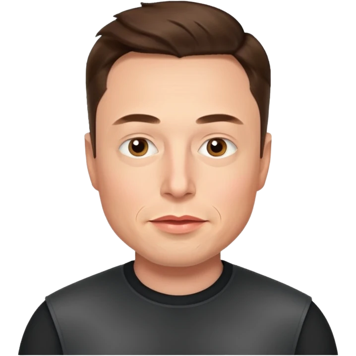 Generate face in realistic style Elon Musk emoji