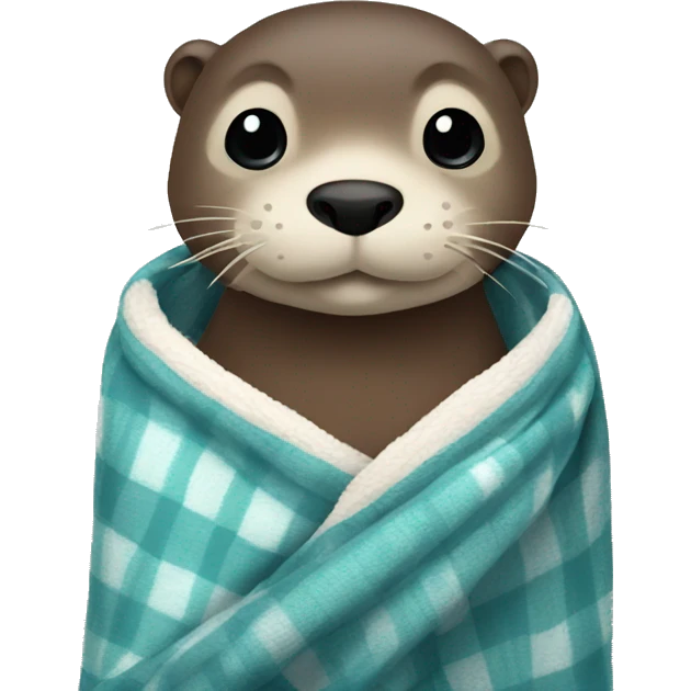 otter cozy in blanket emoji