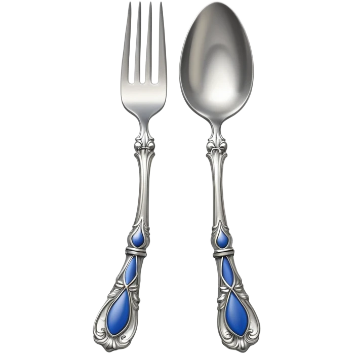 blue-handled oyster fork emoji