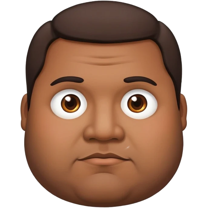 Brown fat man with hair emoji