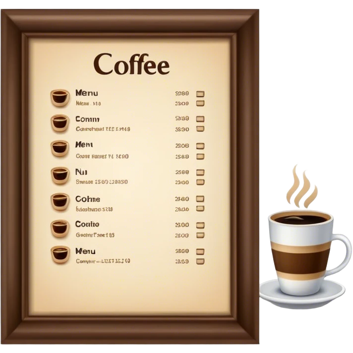 coffee menu emoji