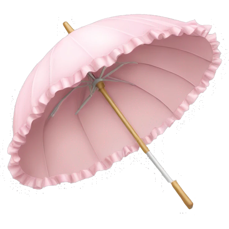 light pink frilly parasol   emoji