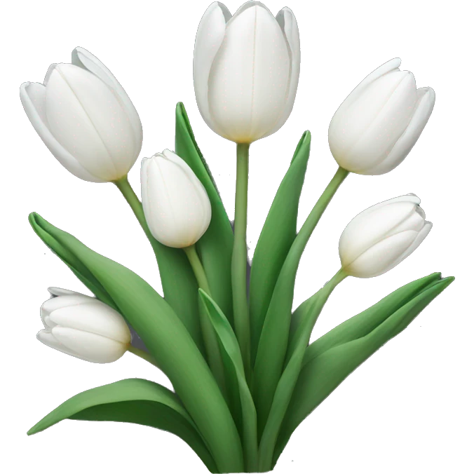 White tulips emoji