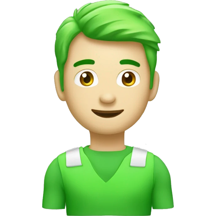 generame un emoji sencillo de energias renovables color verde tipo icono emoji