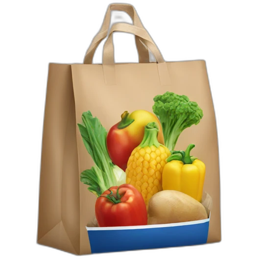 bag of groceries from lidl emoji