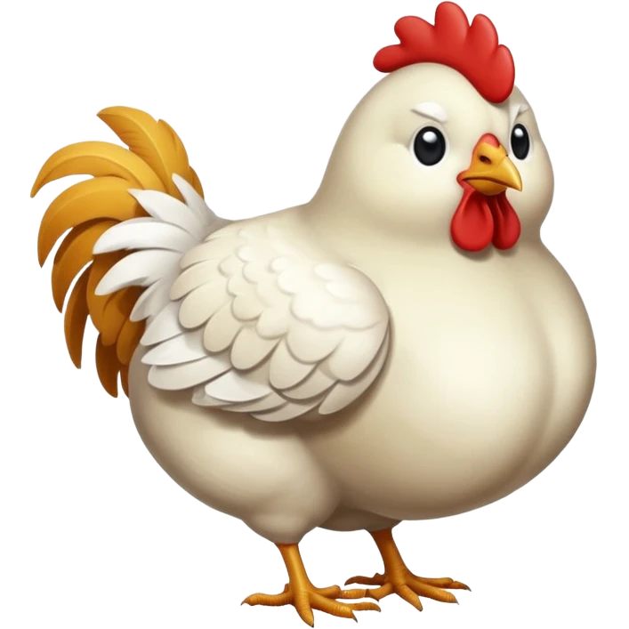 Chicken butt emoji