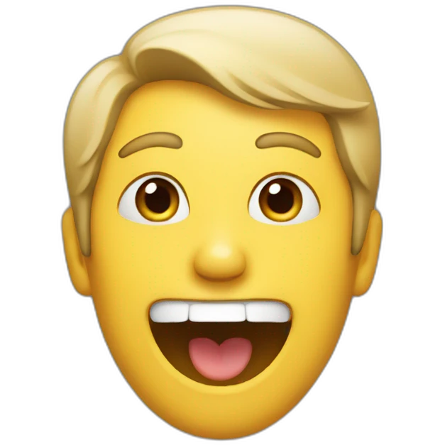 a person with a wide open mouth in profile emoji