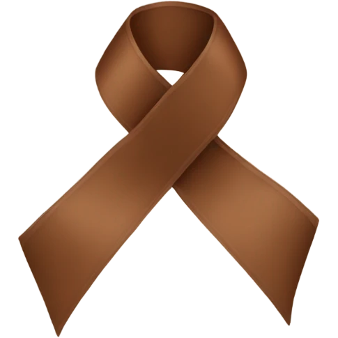 brown ribbon emoji