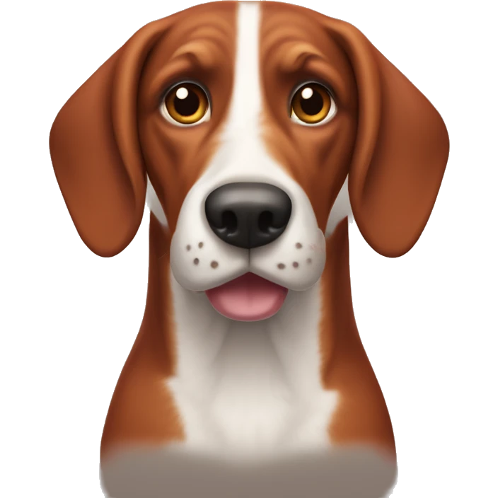 Red bone coon hound dog emoji