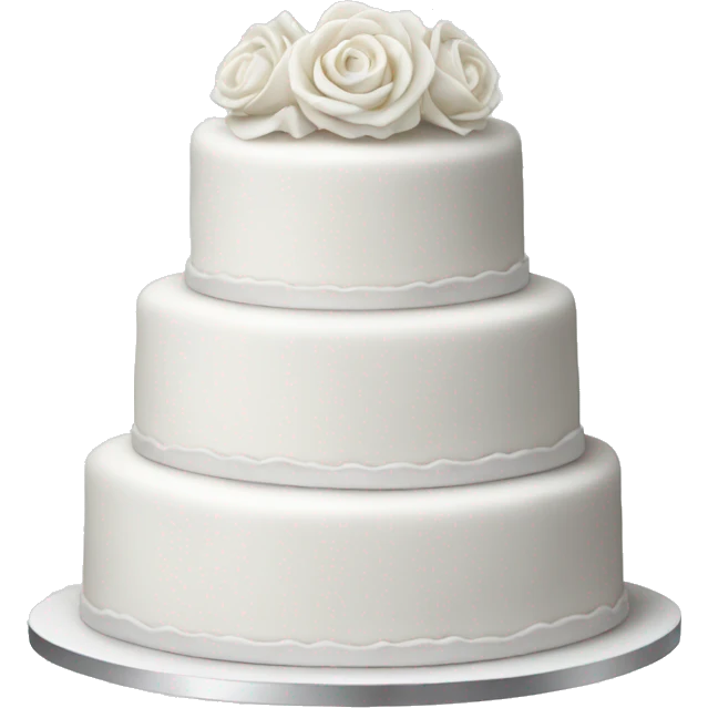 Realistic white wedding cake emoji