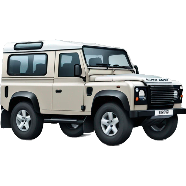Land rover defender with zebra stripes emoji