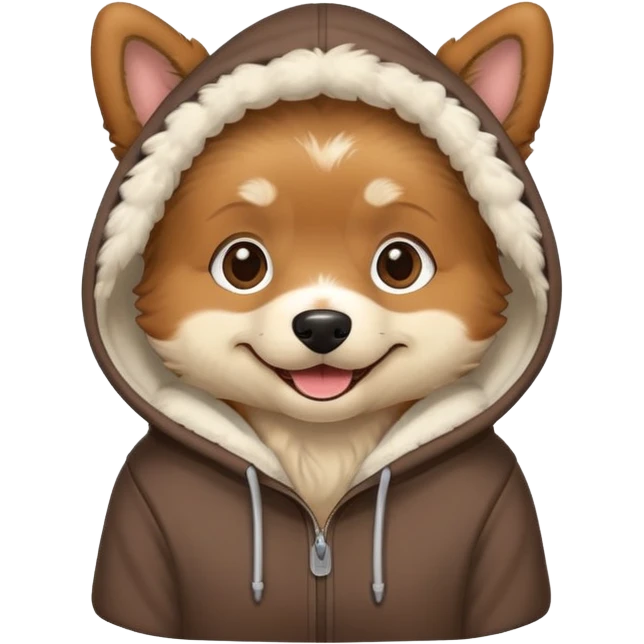 dog wearing a hoodie  emoji