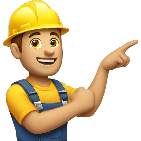 electrician pointing to the side emoji