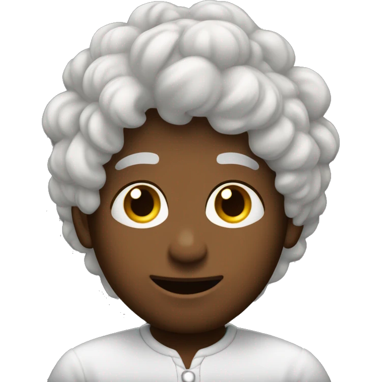 ragazzo con capelli scuri corti ricci  emoji
