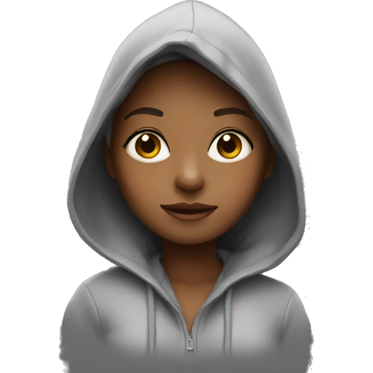 Girl with hoodie  emoji