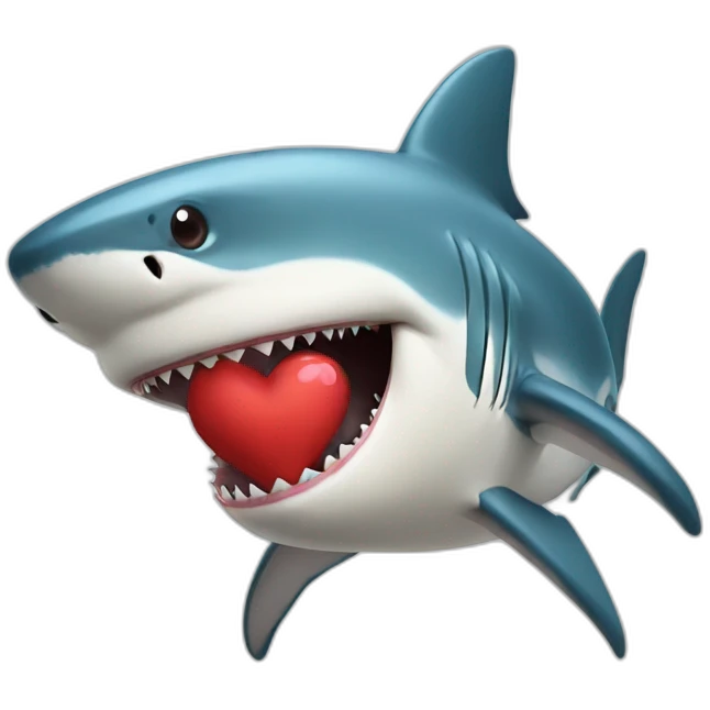 shark with heart emoji