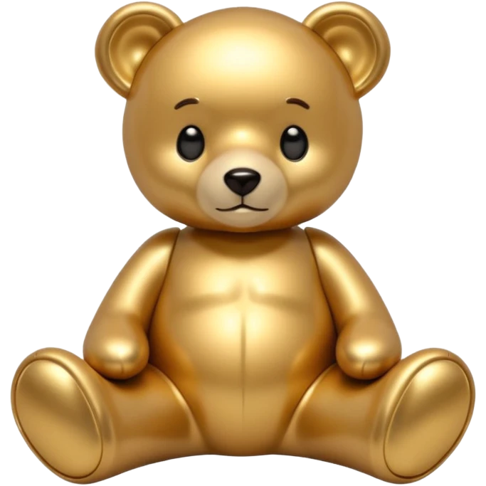 gold metal tedy bear emoji