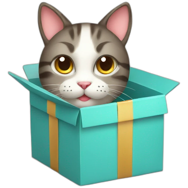 cat in gift box emoji
