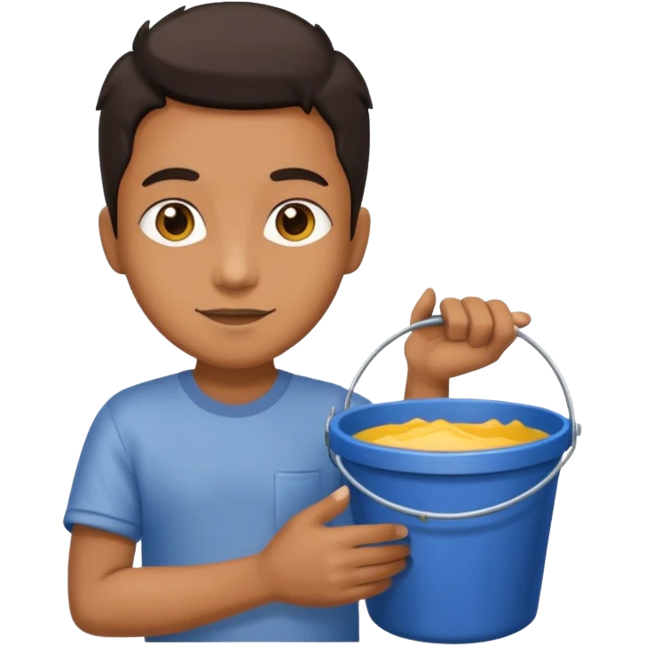Poster Paster + bucket, Street Artist. emoji