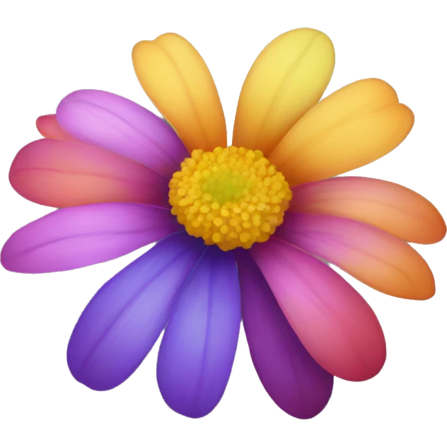 Multicolored flower emoji