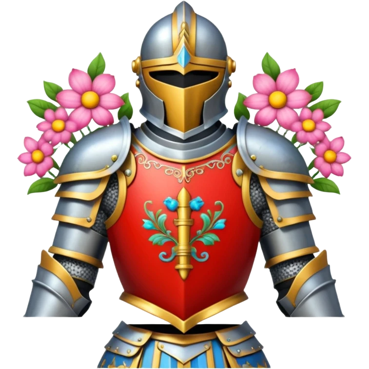 Knight armor  in flowers emoji
