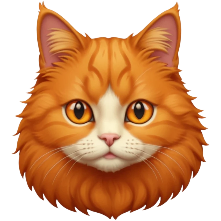 ginger fluffy cat emoji