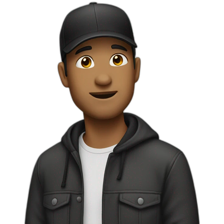 the guy in the black cap emoji