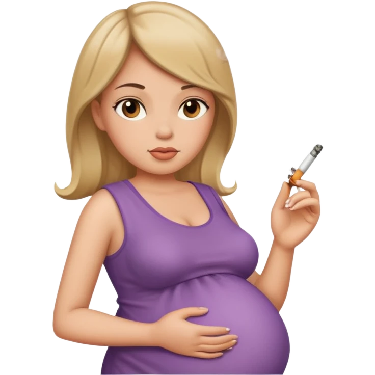 pregnant lady smoking emoji