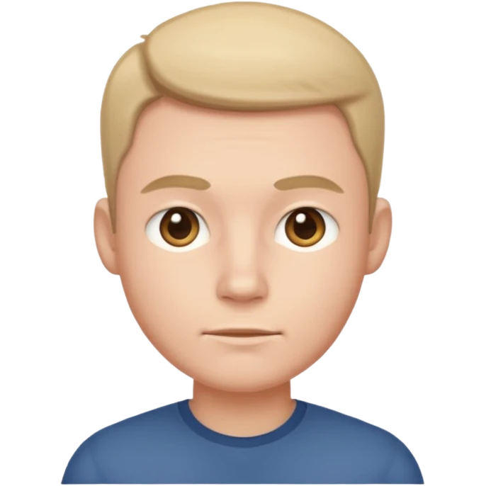 very big head and small body male emoji