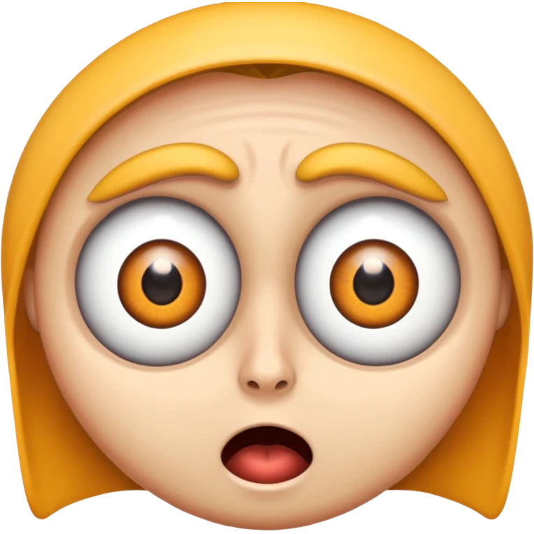 Crazy looking tweeker with huge eyes emoji