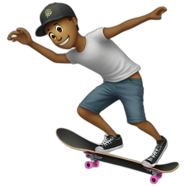 kickflip with skateboard emoji