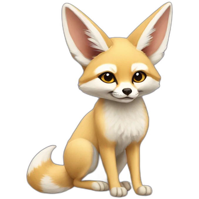 Fennec Fox with ak emoji