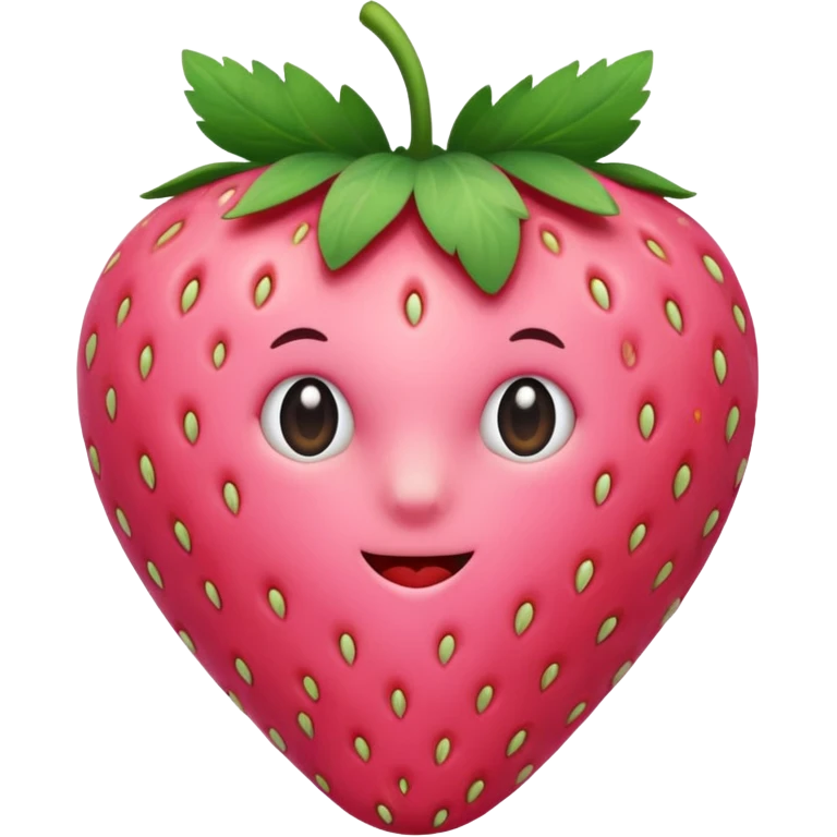 Pink strawberry  emoji