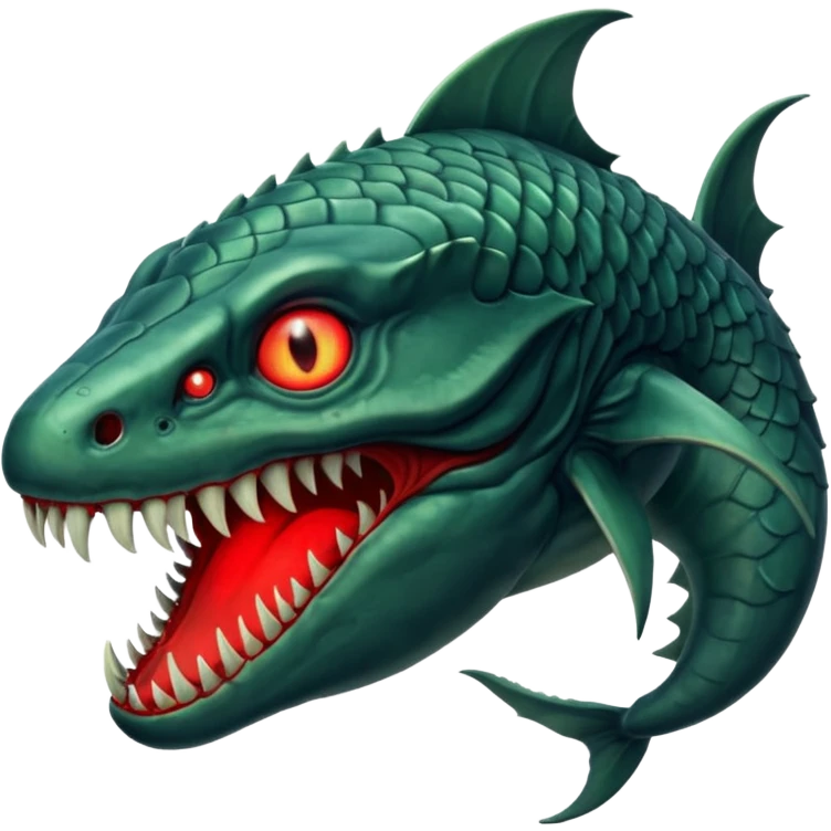 Leviathan – Massive scaled beast with glowing eyes. emoji